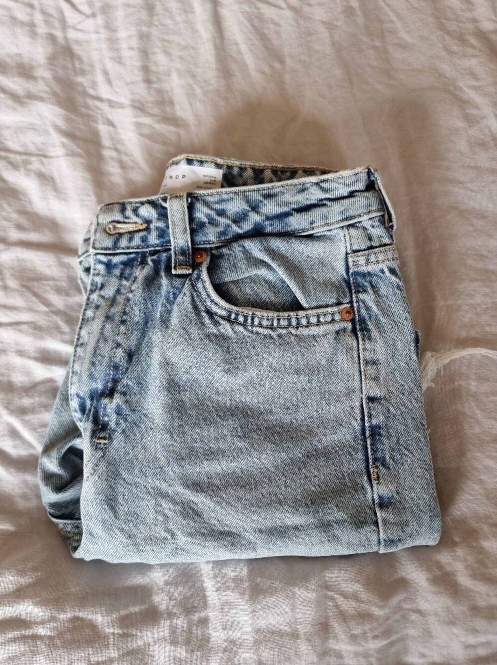 Topshop Light Wash Blue Mom Jeans